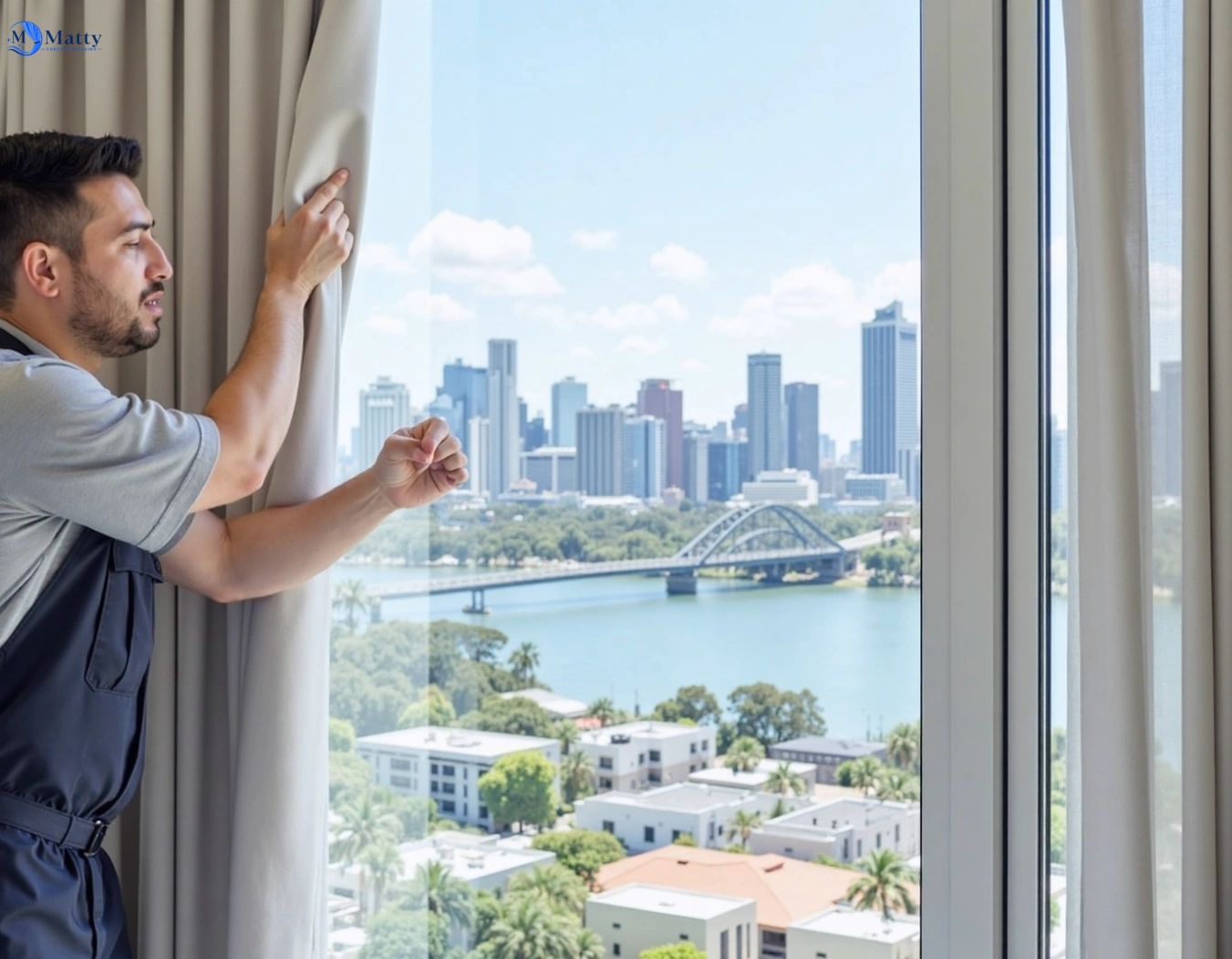 Professional curtain steam cleaning service selby-vic QLD by Matty Curtain Cleaning