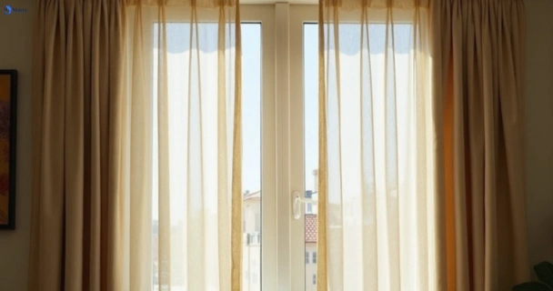 Dull dusty drapes in selby-vic before professional cleaning
